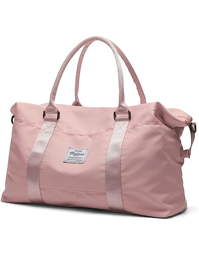 Travel Duffel Bag, Sports Tote Gym Bag, Shoulder Weekender Overnight Bag for Women