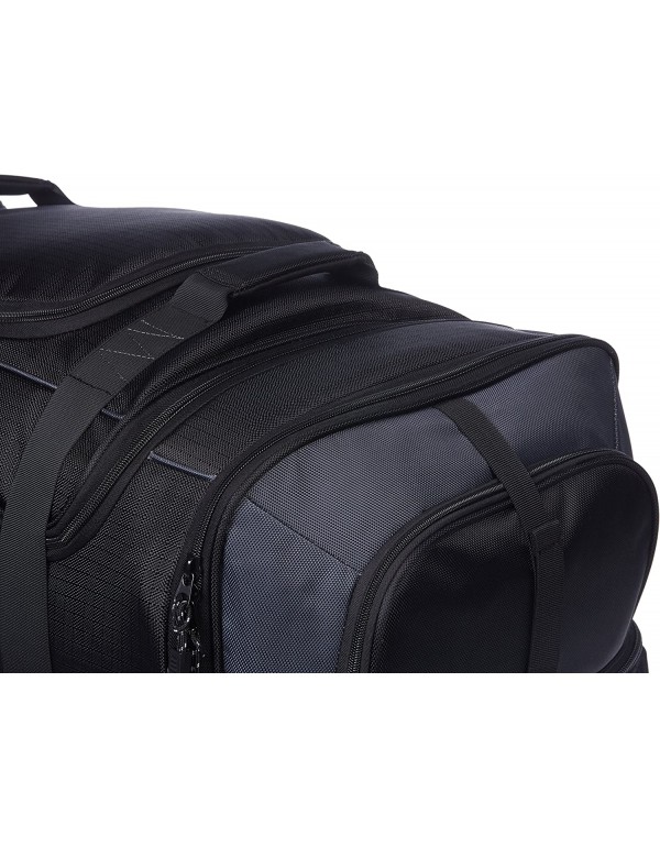 Ripstop Wheeled Duffel, Telescoping Handle, 30", Black