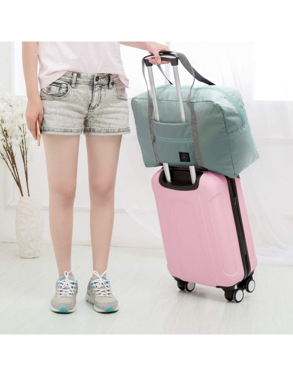 Narwey For Spirit Airlines Foldable Travel Duffel Bag Tote Carry on Luggage Sport Duffle Weekender Overnight for Women and Girls (1112 Mint Green)