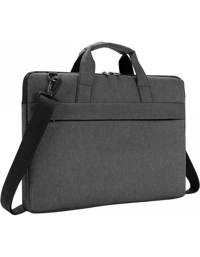 BERTASCHE Laptop Bag 17 17.3 inch, Laptop Case Sleeve Computer Bag, Water-resistant Laptop Carrying Case Notebook Briefcase w/Shoulder Strap Compatible with HP/Asus/Lenovo/Acer/Dell, Grey