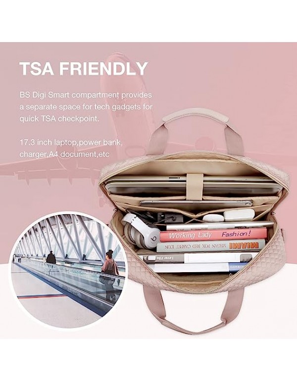 BAGSMART 15.6/17.3 Inch Laptop Bag, Briefcase for Women Large Laptop Case Computer Bag Office Business Travel