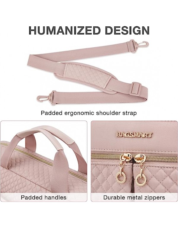 BAGSMART 15.6/17.3 Inch Laptop Bag, Briefcase for Women Large Laptop Case Computer Bag Office Business Travel