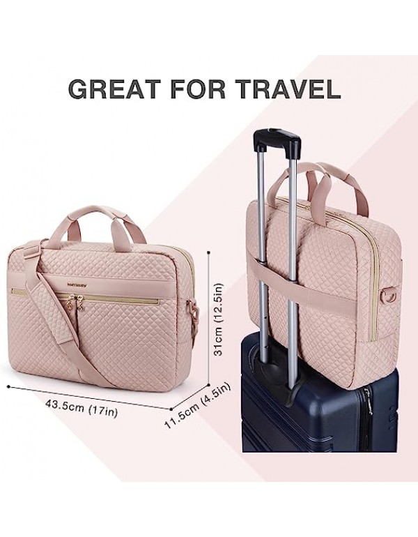 BAGSMART 15.6/17.3 Inch Laptop Bag, Briefcase for Women Large Laptop Case Computer Bag Office Business Travel