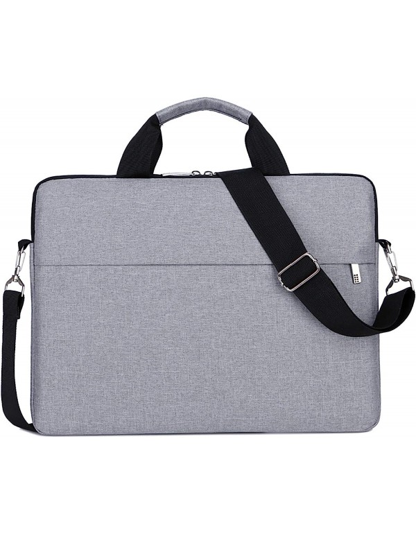 Cicilin Laptop Briefcase, 15.6 inch, Waterproof Shock-Resistant Lightweight Shoulder Bag, Notebook Case laptop Sleevees Compatible (grey)