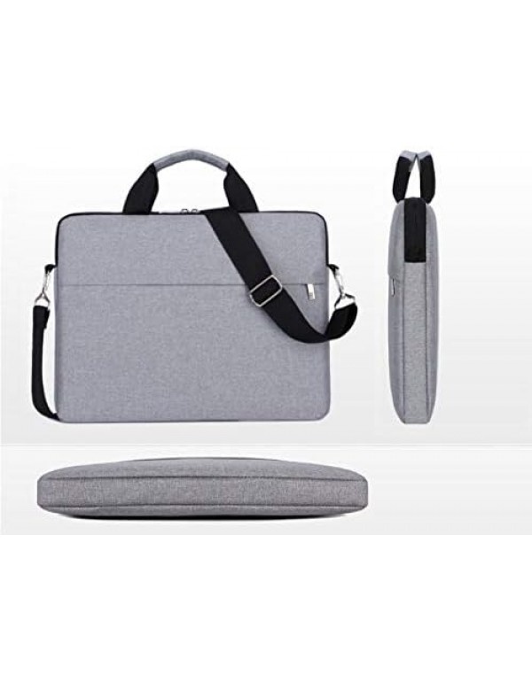 Cicilin Laptop Briefcase, 15.6 inch, Waterproof Shock-Resistant Lightweight Shoulder Bag, Notebook Case laptop Sleevees Compatible (grey)