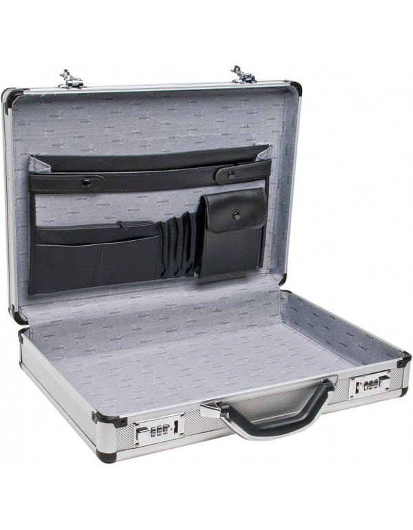 RoadPro SPC-931R 17.5" x 4" x 13" Silver Aluminum Briefcase,Medium