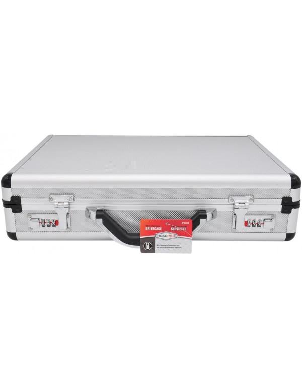 RoadPro SPC-931R 17.5" x 4" x 13" Silver Aluminum Briefcase,Medium