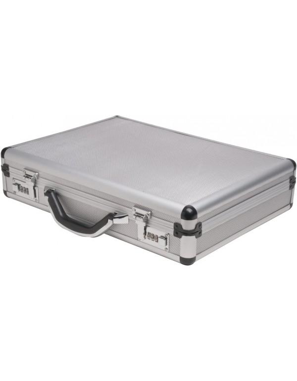 RoadPro SPC-931R 17.5" x 4" x 13" Silver Aluminum Briefcase,Medium